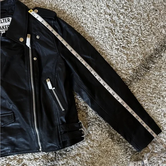 Walter Baker Black Moto Leather Jacket - Picture 10 of 12